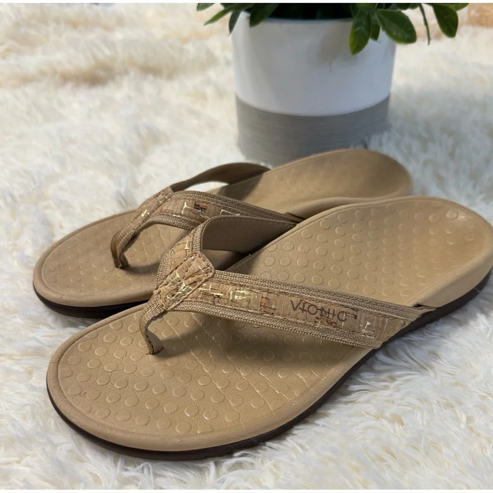 Vionic Women’s High Tide Wedge Cork Orthopedic Sandals Size 6 - Picture 6 of 7